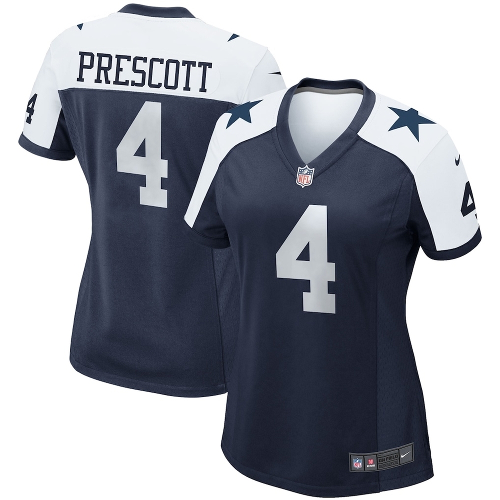 Nike Women's Navy and White Football Jersey